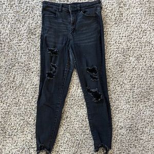 American Eagle, black jeans, size 8